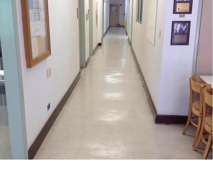 dried flooring in a hallway